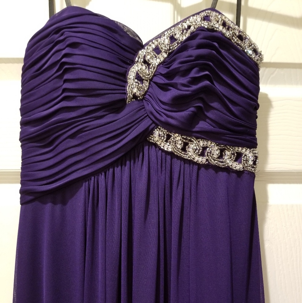 Purple long party dress
